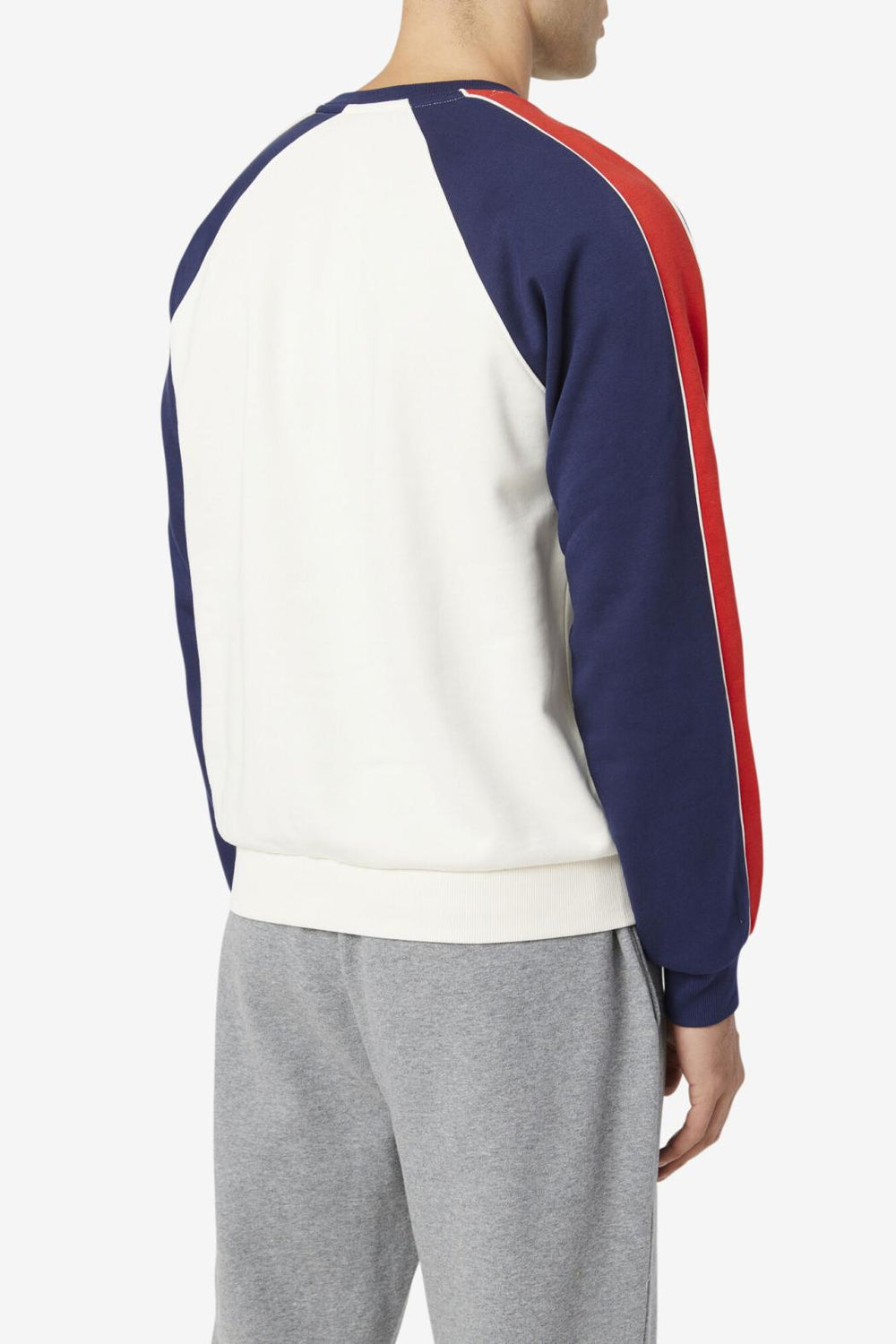 FILA Nestor Crew 077 WHISPER WHITE / PEACOAT / RED | Men Sweatshirts &amp; Hoodies