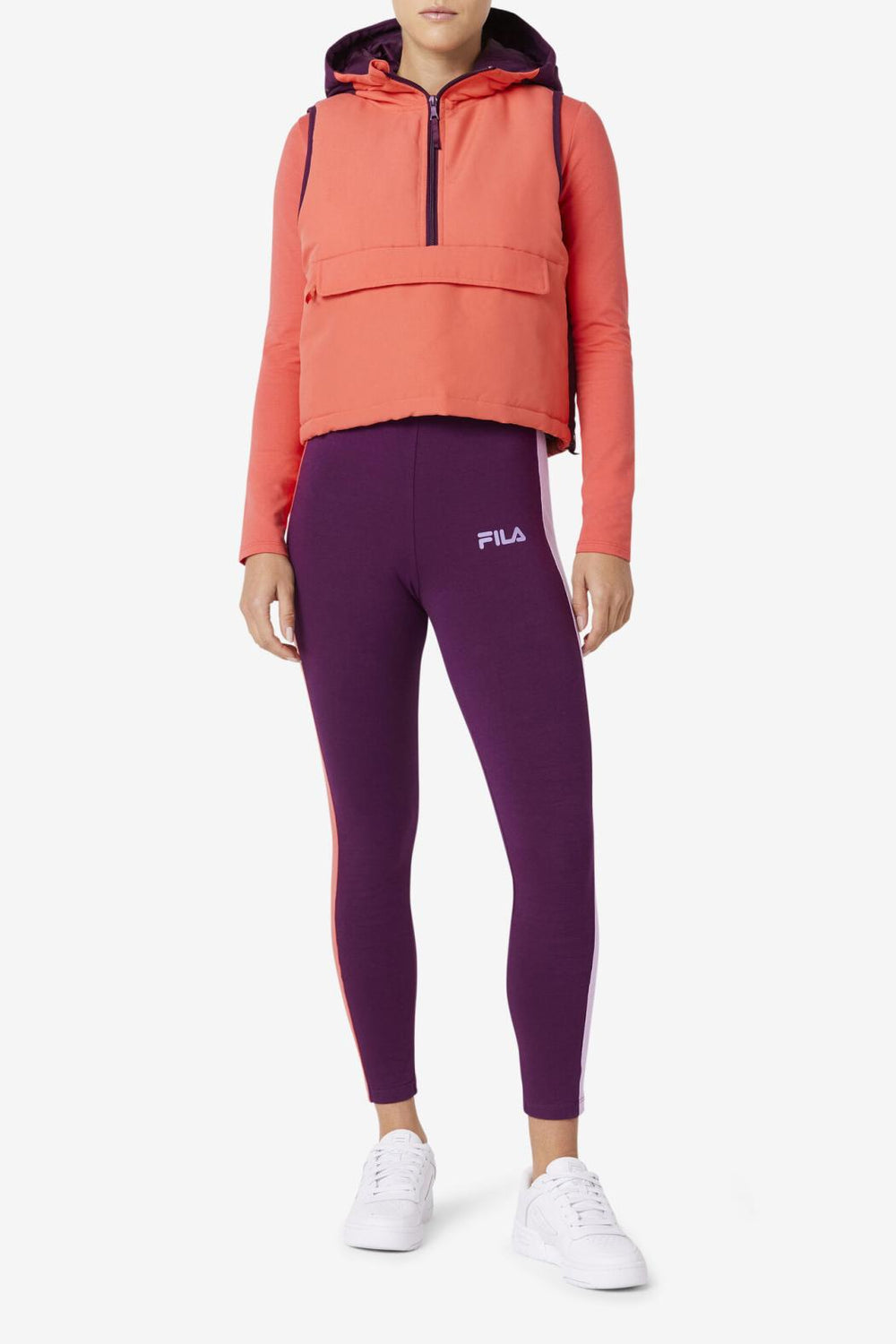 FILA Nevaeh Half Zip Vest 954 CAYENNE / PICKLED BEET | Women Jackets &amp; Outerwear