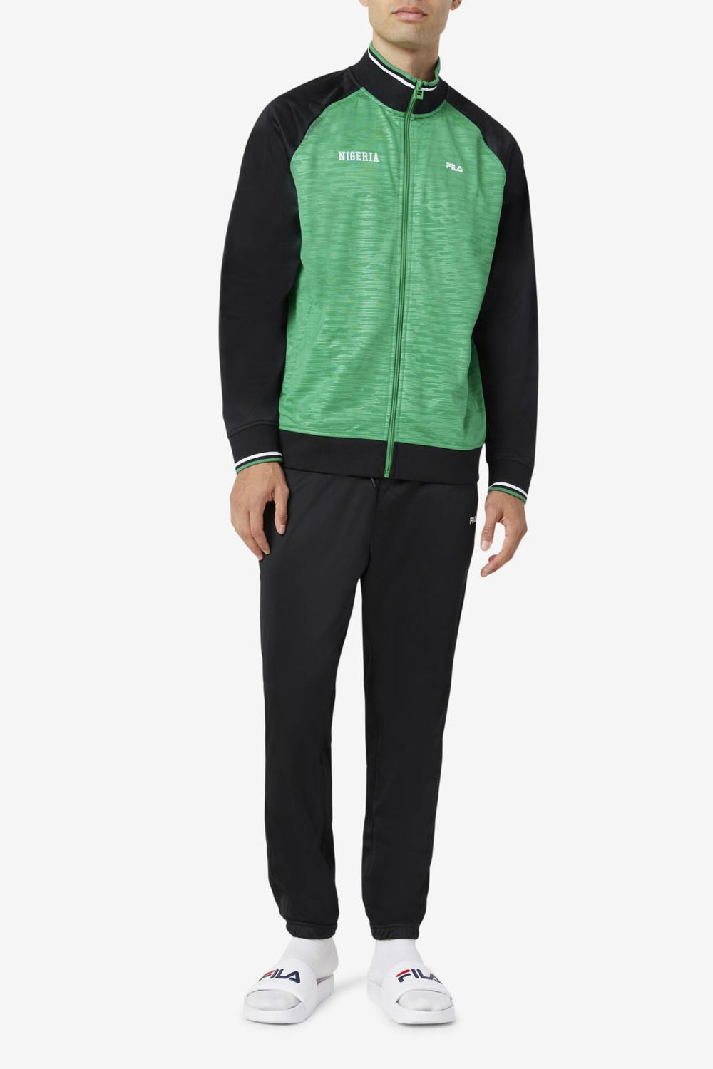FILA Nigeria Track Jacket 284 JELLY BEAN / BLACK / WHITE | Men Sweatsuits &amp; Tracksuits