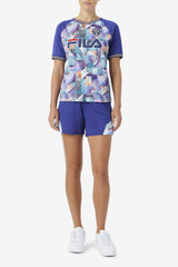 FILA Oeakleigh Shorts 437 ORIENT BLUE / ETHER / WHITE | Women Shorts &amp; Pants