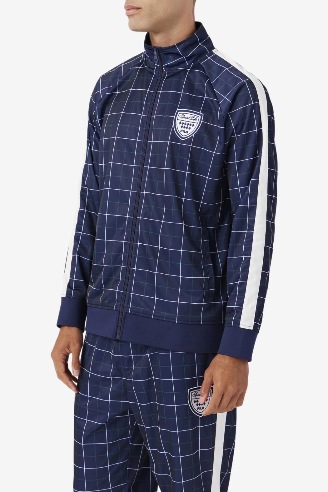 FILA Oshan Track Jacket 410 FILA NAVY / GARDENIA / JUNE BUG | Men Sweaters &amp; Outerwear