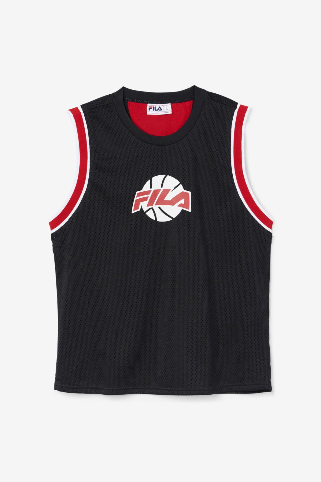 FILA Ovi Basketball Jersey 001 BLACK / FILA RED / WHITE | Men Tops