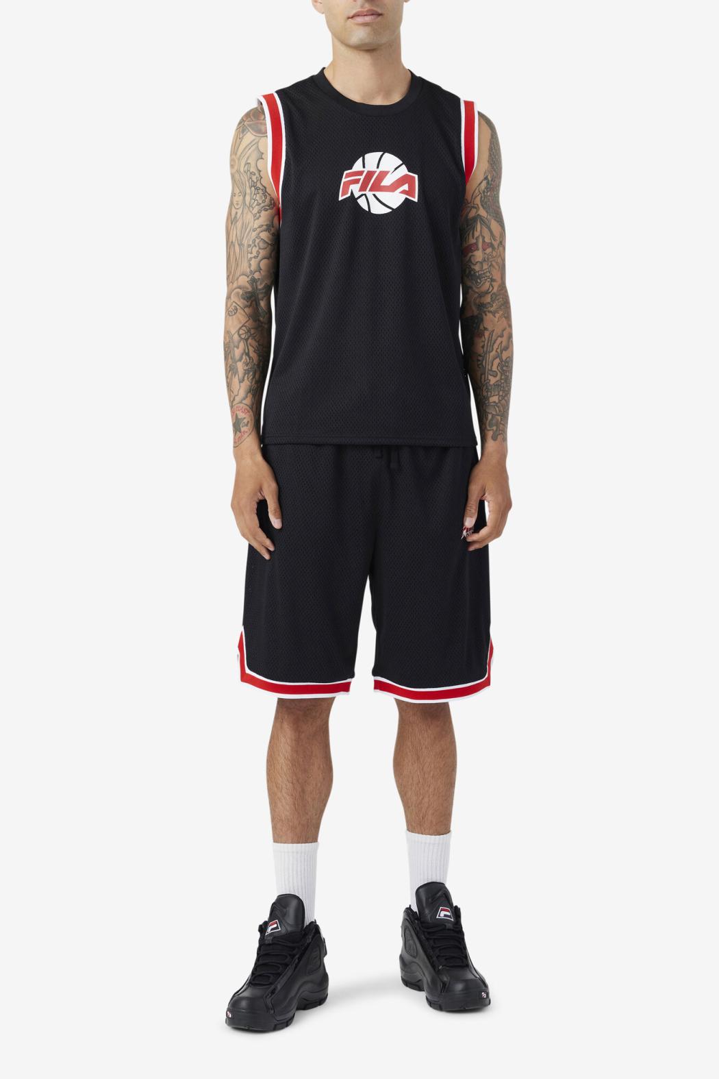 FILA Ovi Basketball Jersey 001 BLACK / FILA RED / WHITE | Men Tops