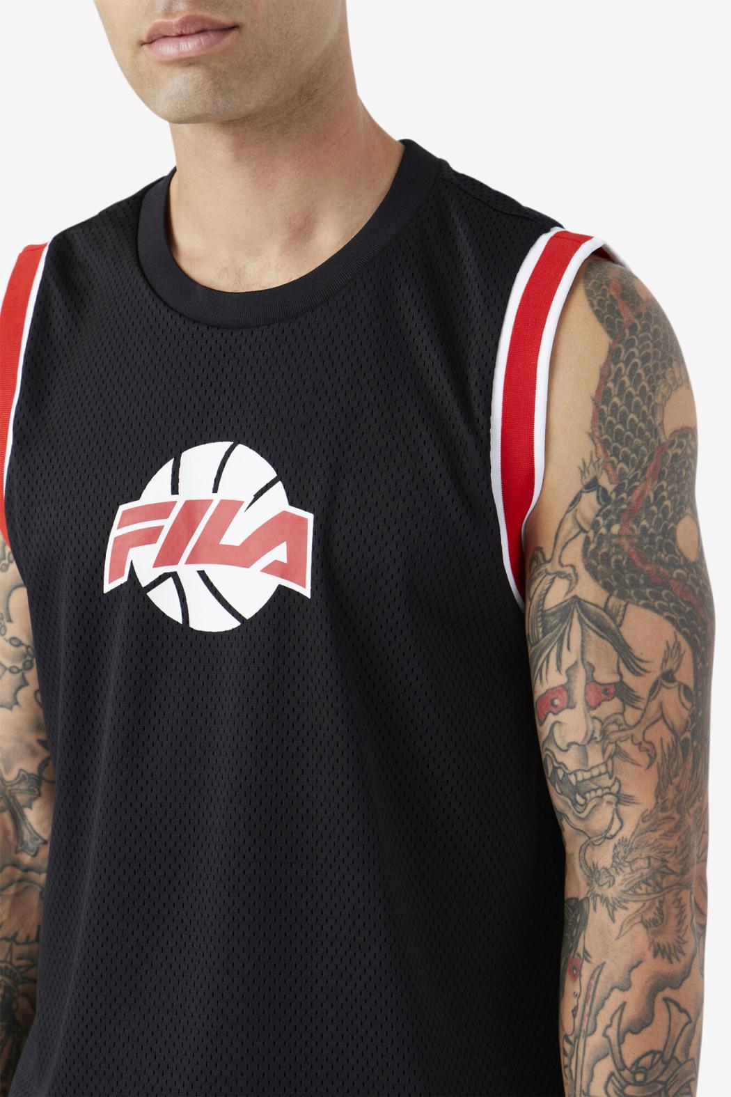 FILA Ovi Basketball Jersey 001 BLACK / FILA RED / WHITE | Men Tops