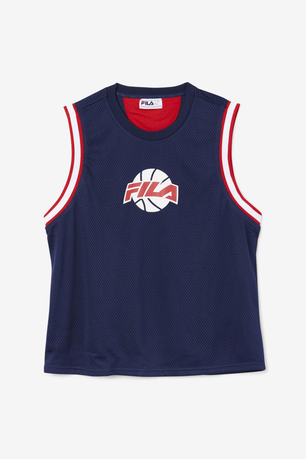 FILA Ovi Basketball Jersey 410 FILA NAVY / FILA RED / WHITE | Men Tops