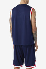 FILA Ovi Basketball Jersey 410 FILA NAVY / FILA RED / WHITE | Men Tops