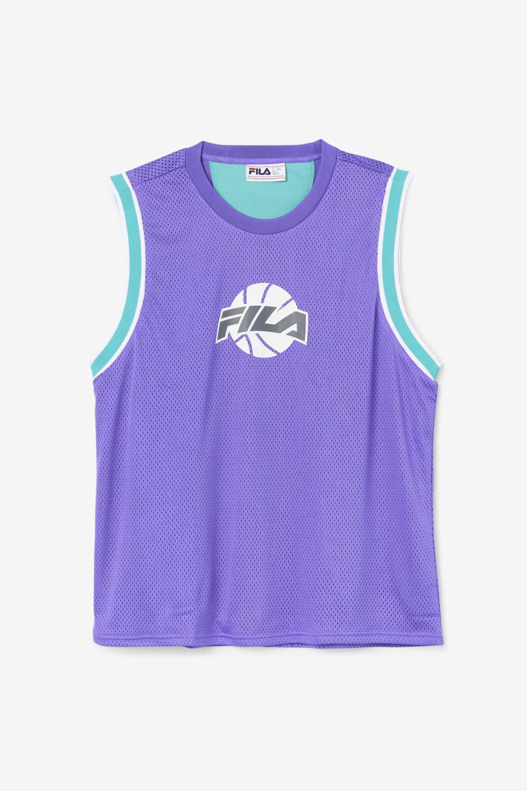 FILA Ovi Basketball Jersey 588 ELECTRIC PURPLE / CERAMIC / WHITE / DARK SHADOW | Men Tops