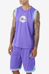 FILA Ovi Basketball Jersey 588 ELECTRIC PURPLE / CERAMIC / WHITE / DARK SHADOW | Men Tops