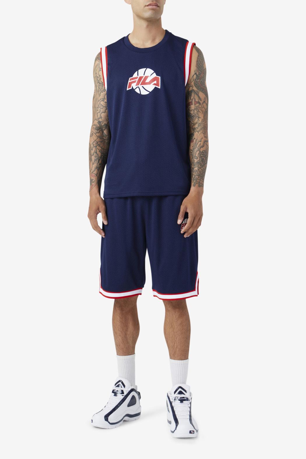 FILA Ovi Basketball Short 410 FILA NAVY / FILA RED / WHITE | Men Pants &amp; Shorts