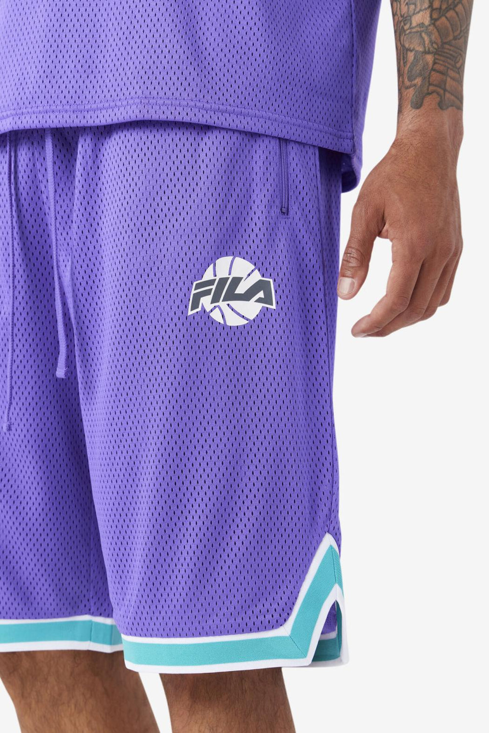 FILA Ovi Basketball Short 588 ELECTRIC PURPLE / CERAMIC / WHITE / DARK SHADOW | Men Pants &amp; Shorts