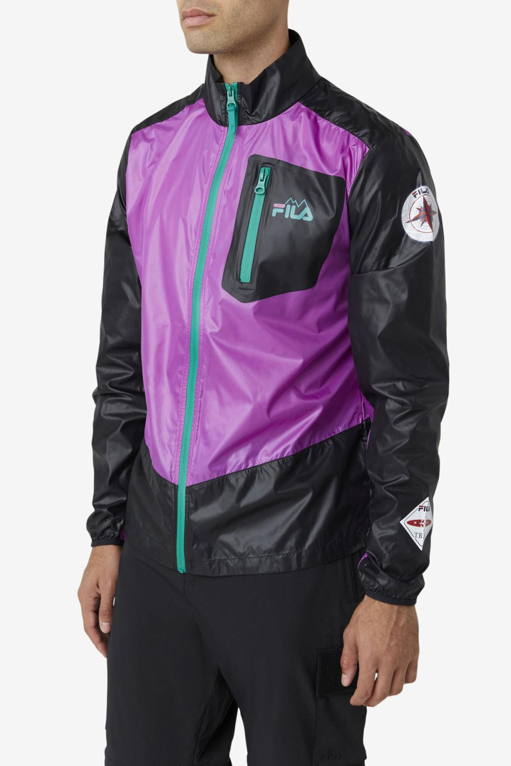 FILA Pinnacle Jacket 556 PURPLE / BLACK / GREEN | Men Sweaters &amp; Outerwear