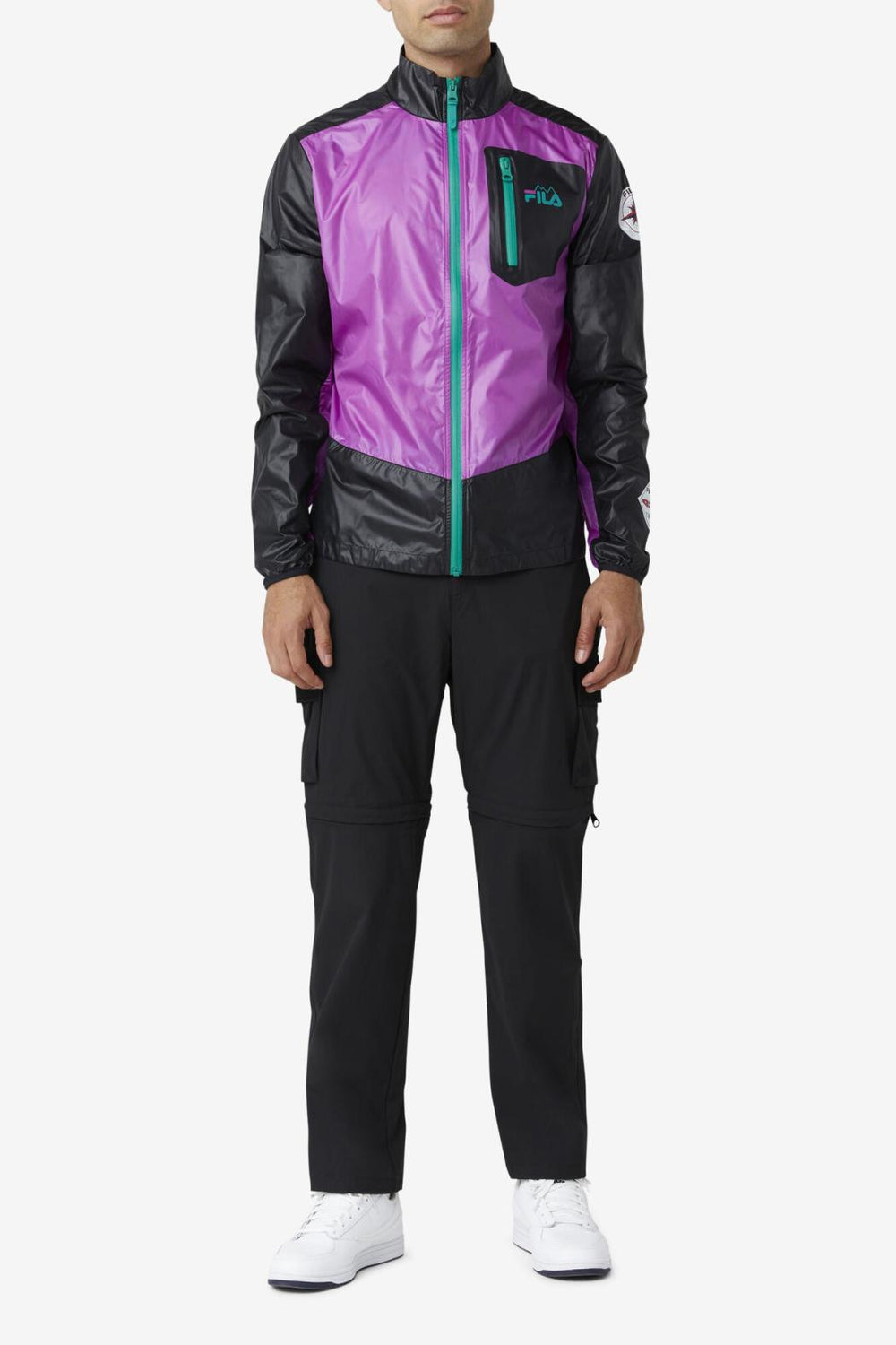 FILA Pinnacle Jacket 556 PURPLE / BLACK / GREEN | Men Sweaters &amp; Outerwear