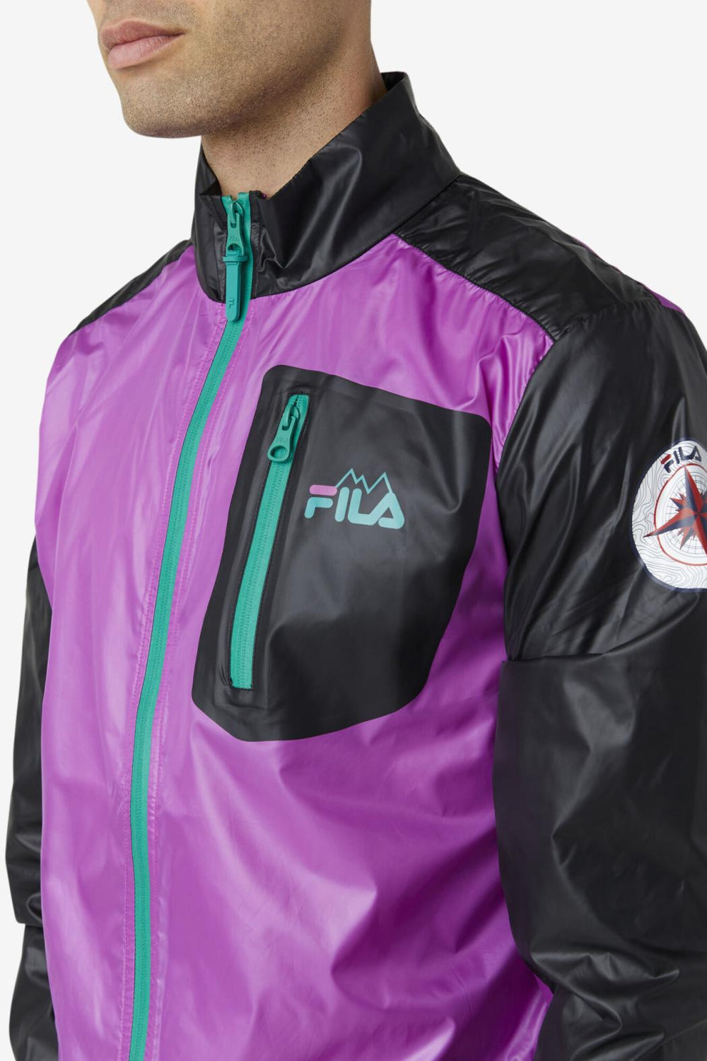 FILA Pinnacle Jacket 556 PURPLE / BLACK / GREEN | Men Sweaters &amp; Outerwear