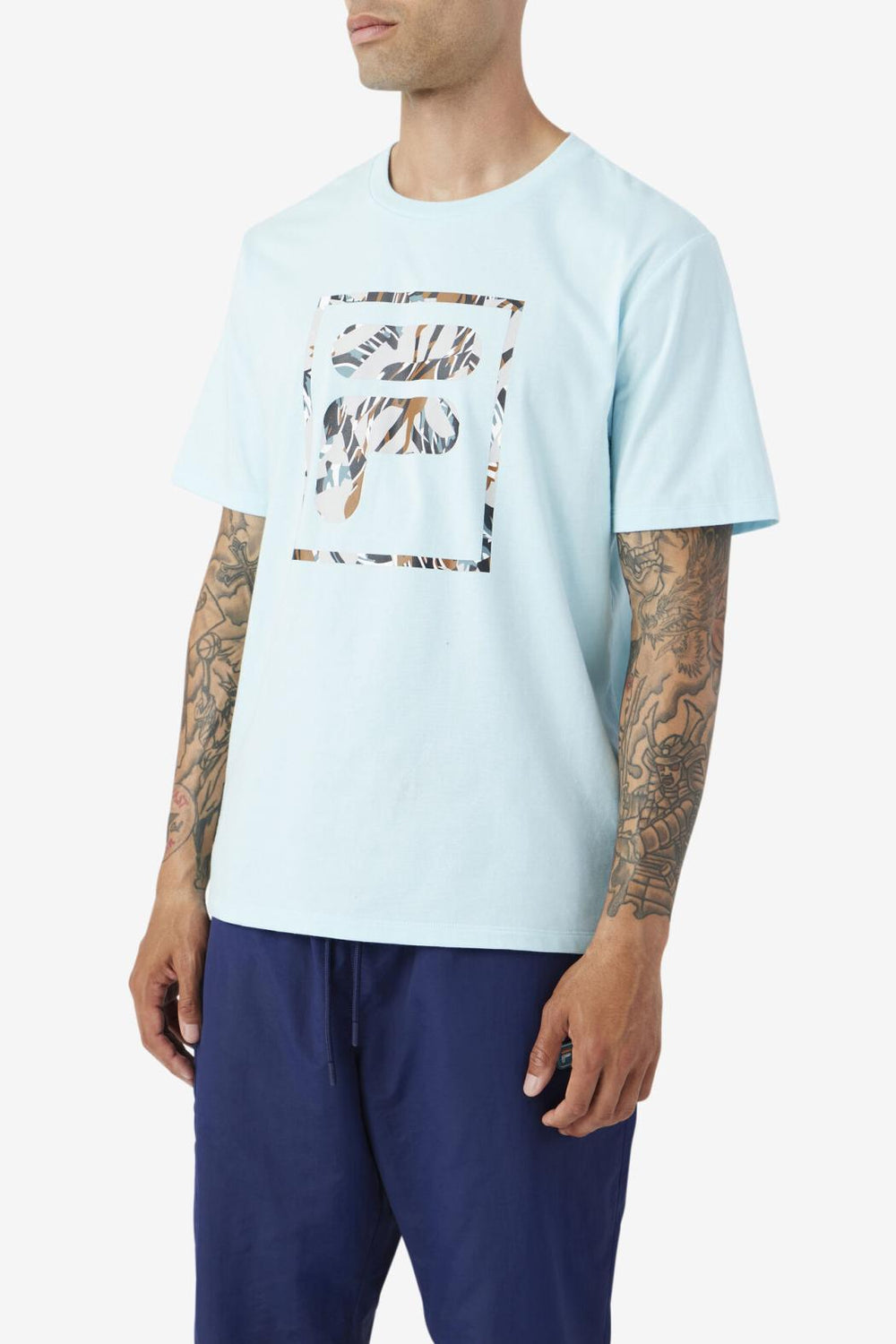FILA Pras Tee 438 ICED AQUA | Men Tops