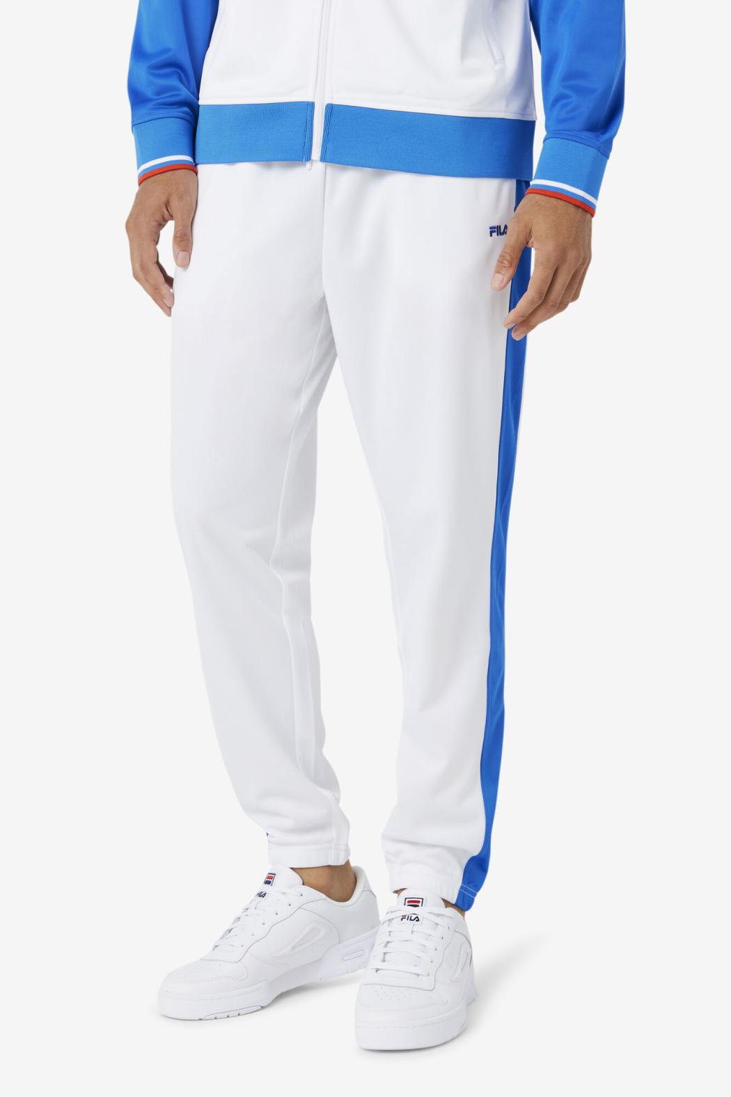 FILA Puerto Rico Pant 100 WHITE / PRINCESS BLUE | Men Sweatsuits &amp; Tracksuits
