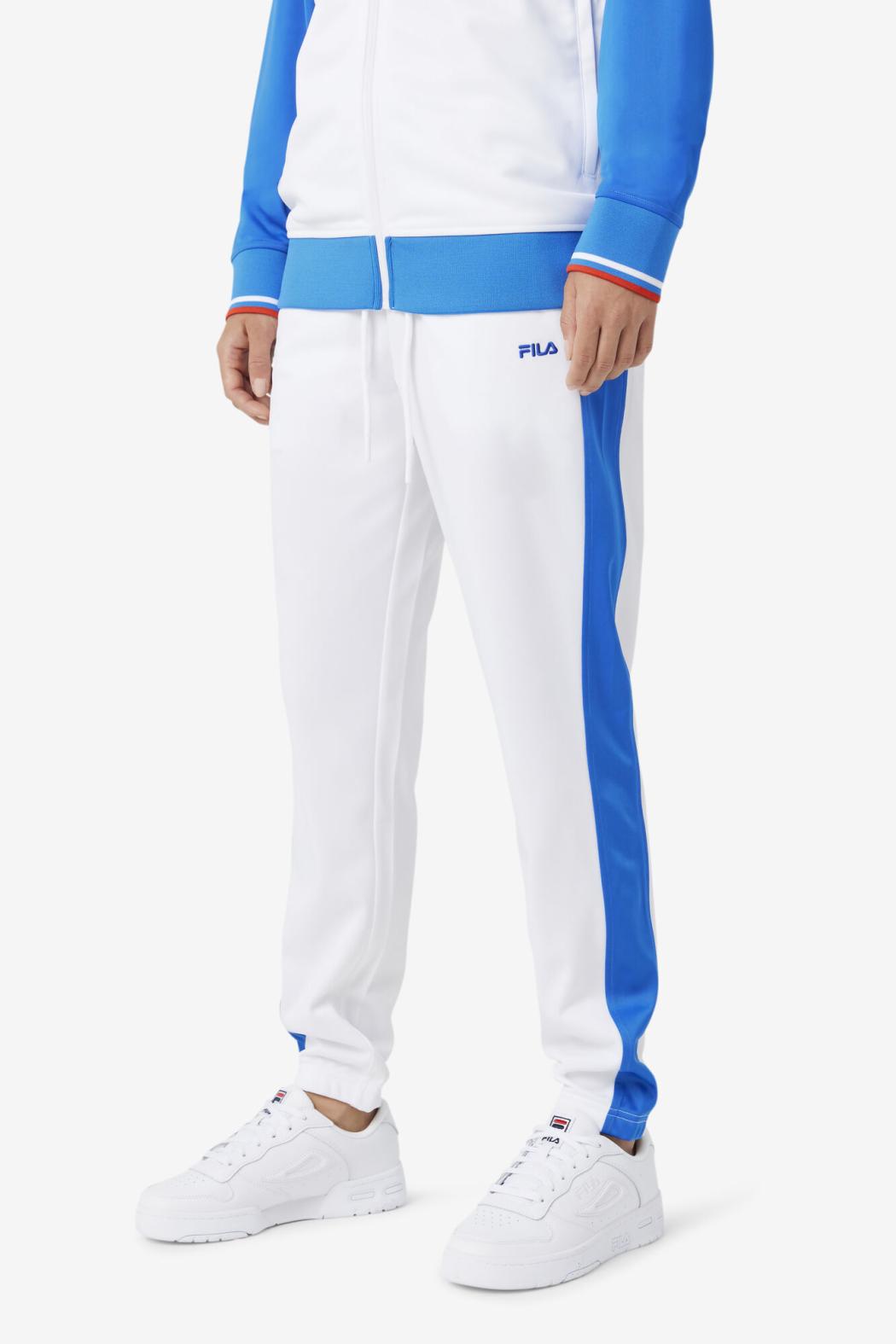 FILA Puerto Rico Pant 100 WHITE / PRINCESS BLUE | Men Sweatsuits &amp; Tracksuits