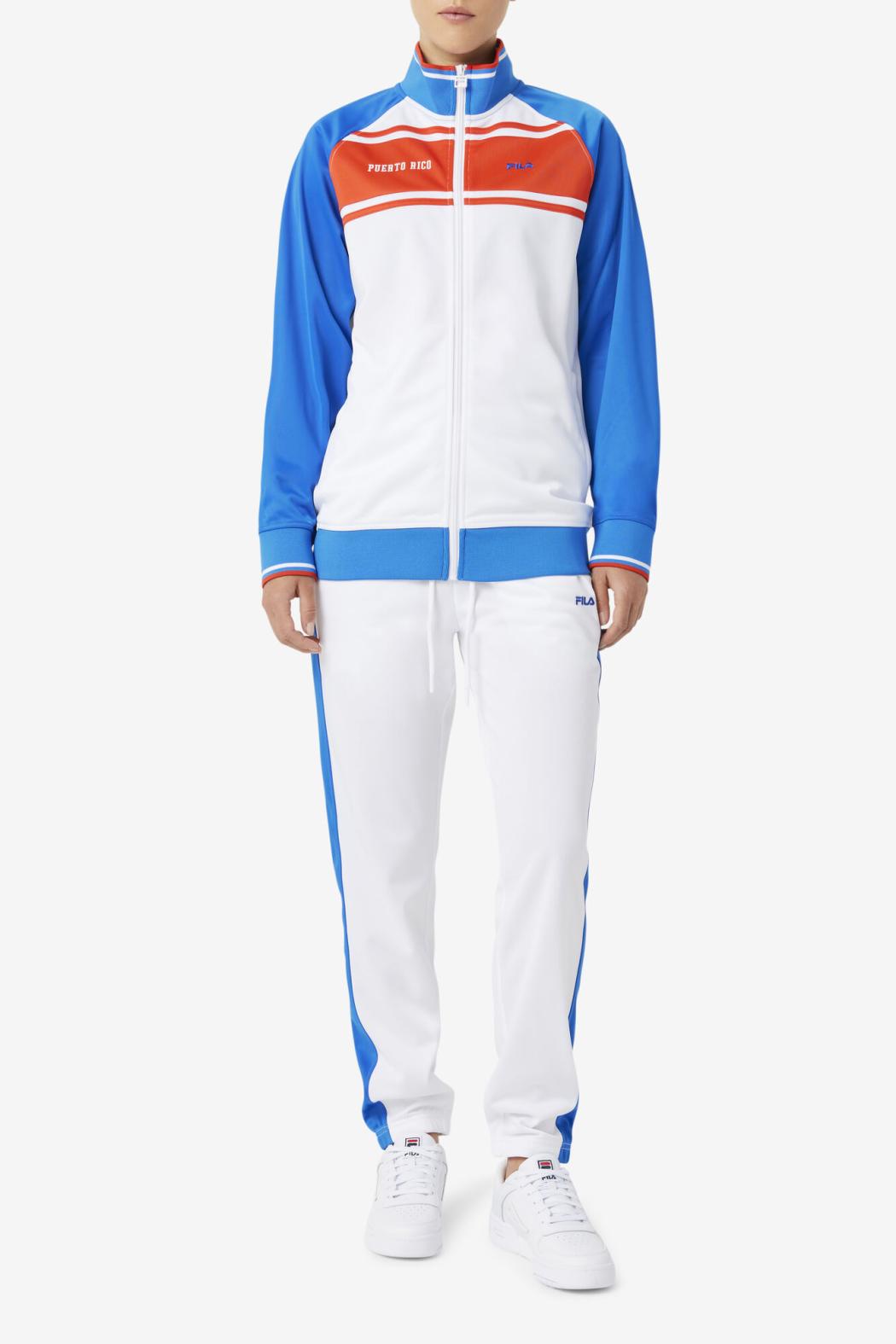 FILA Puerto Rico Pant 100 WHITE / PRINCESS BLUE | Men Sweatsuits &amp; Tracksuits