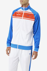 FILA Puerto Rico Track Jacket 100 WHITE / PRINCESS BLUE / FIERY RED | Men Sweatsuits &amp; Tracksuits