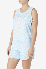 FILA Quincy Basketball Jersey 443 CRYSTAL BLUE / WHITE PRINT | Women Tops &amp; T-Shirts