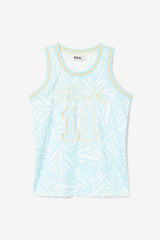 FILA Quincy Basketball Jersey 443 CRYSTAL BLUE / WHITE PRINT | Women Tops &amp; T-Shirts
