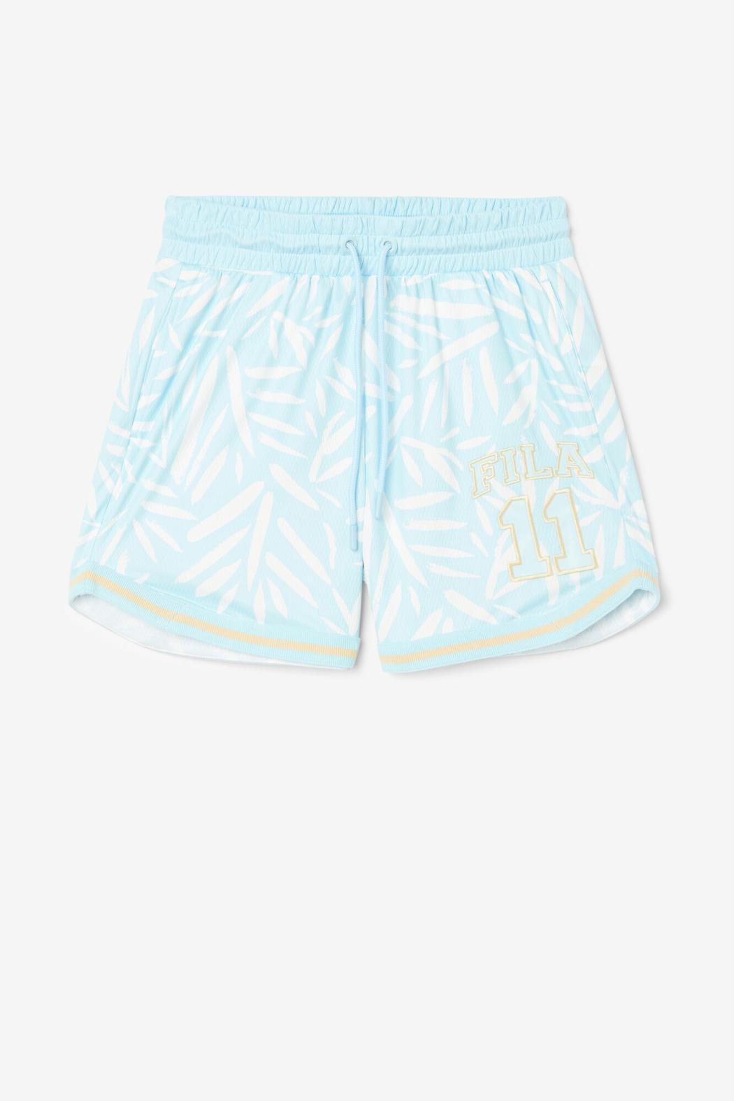 FILA Quincy Basketball Short 443 CRYSTAL BLUE / WHITE PRINT | Women Shorts &amp; Pants