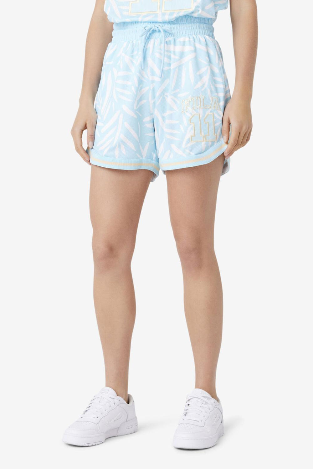 FILA Quincy Basketball Short 443 CRYSTAL BLUE / WHITE PRINT | Women Shorts &amp; Pants