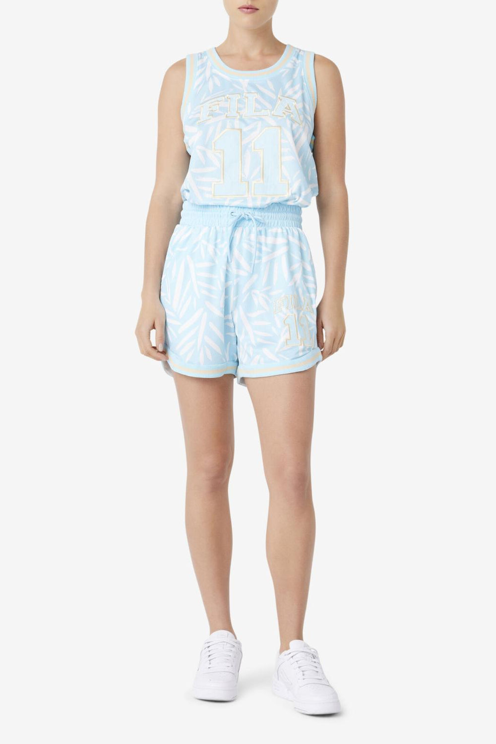 FILA Quincy Basketball Short 443 CRYSTAL BLUE / WHITE PRINT | Women Shorts &amp; Pants