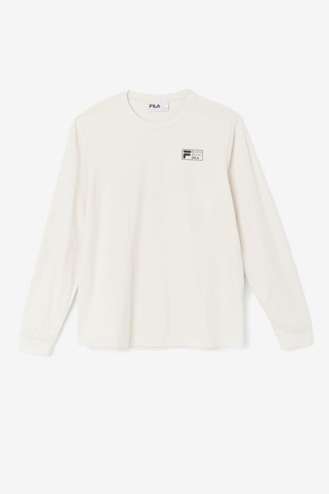 FILA Rappel Long Sleeve Tee 139 WHISPER WHITE | Men Tops