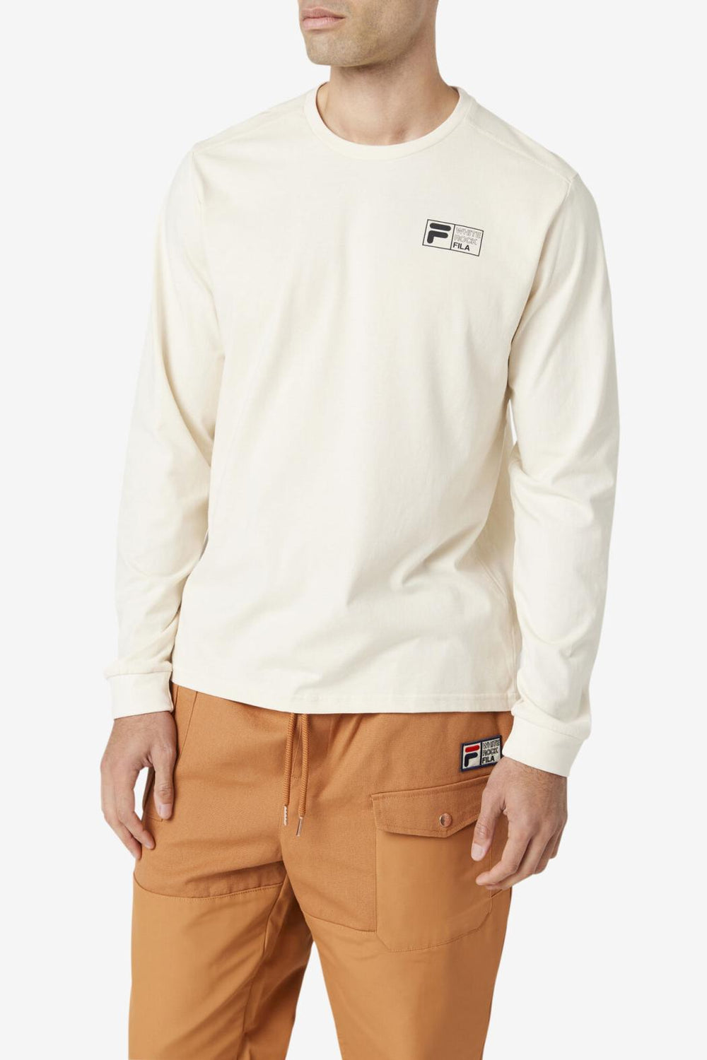 FILA Rappel Long Sleeve Tee 139 WHISPER WHITE | Men Tops