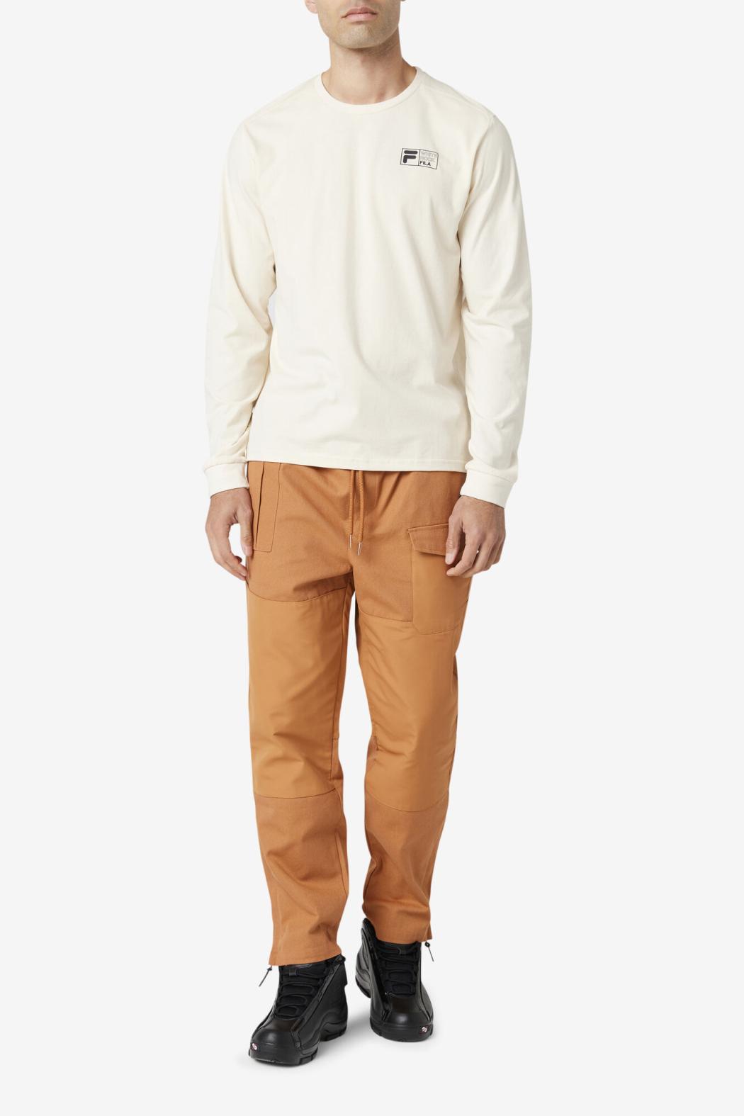 FILA Rappel Long Sleeve Tee 139 WHISPER WHITE | Men Tops