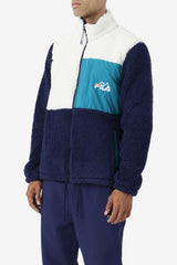 FILA Ravi Sherpa Jacket 172 EGRET / FILA NAVY / DEEP LAKE | Men Sweaters &amp; Outerwear