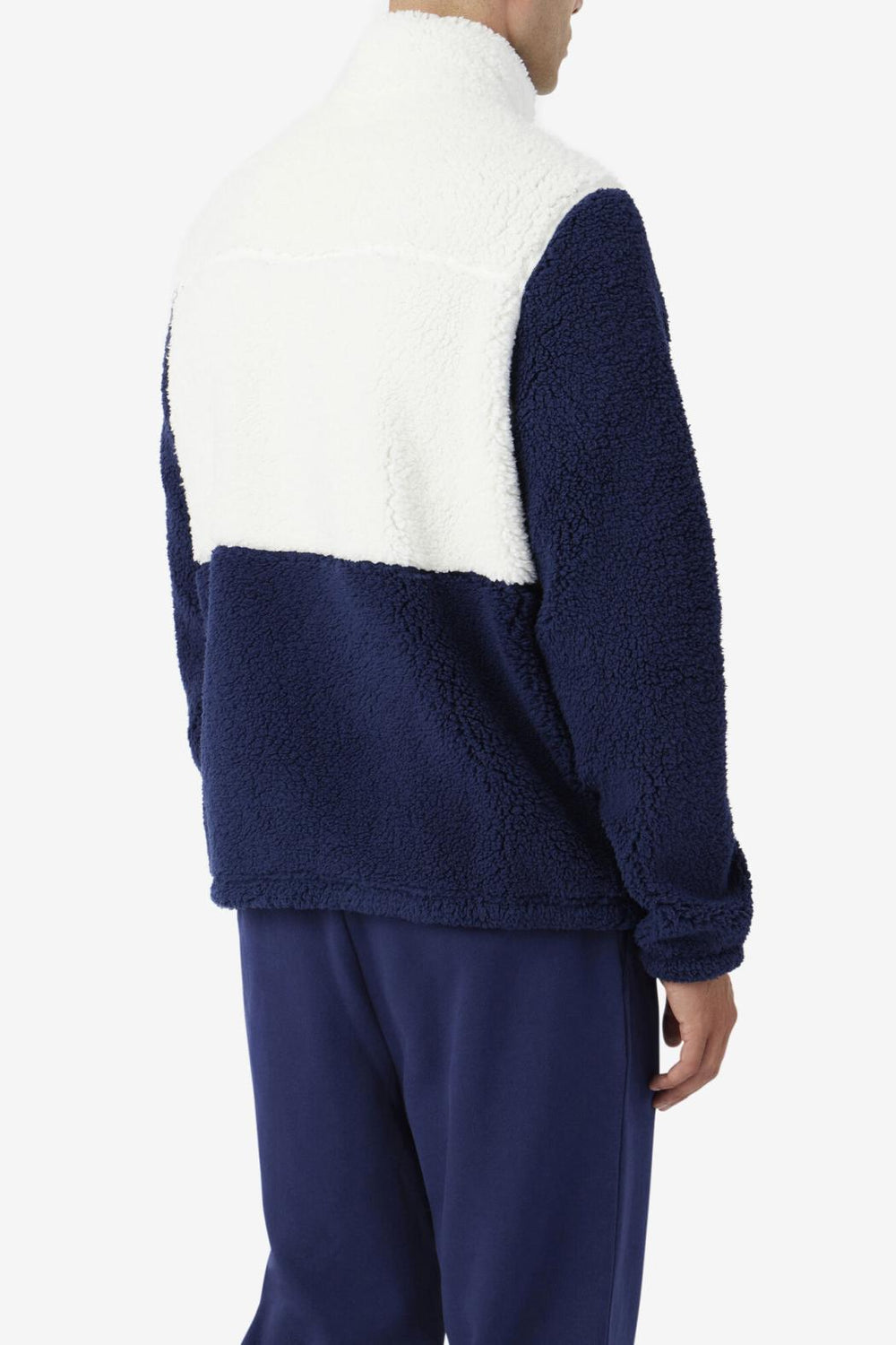 FILA Ravi Sherpa Jacket 172 EGRET / FILA NAVY / DEEP LAKE | Men Sweaters &amp; Outerwear