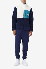 FILA Ravi Sherpa Jacket 172 EGRET / FILA NAVY / DEEP LAKE | Men Sweaters &amp; Outerwear
