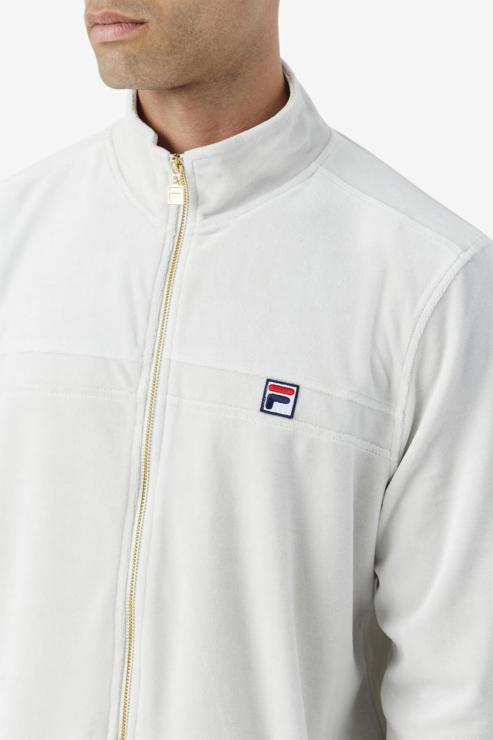 FILA Ravid Velour Jacket 041 DAWN BLUE | Men Sweaters &amp; Outerwear