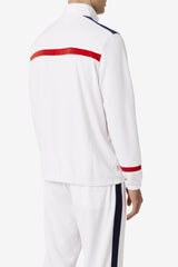 FILA Ravid Velour Jacket 100 WHITE / FILA RED / FILA NAVY | Men Sweaters &amp; Outerwear