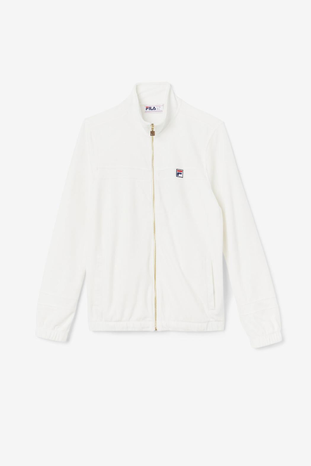 FILA Ravid Velour Jacket 172 EGRET | Men Sweatsuits &amp; Tracksuits