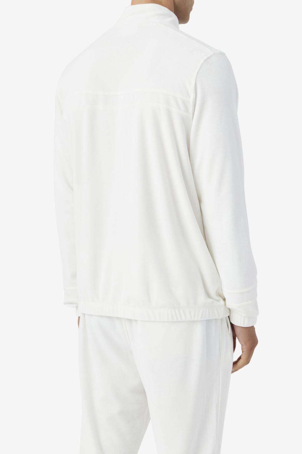 FILA Ravid Velour Jacket 172 EGRET | Men Sweatsuits &amp; Tracksuits