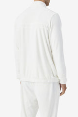 FILA Ravid Velour Jacket 172 EGRET | Men Sweatsuits &amp; Tracksuits