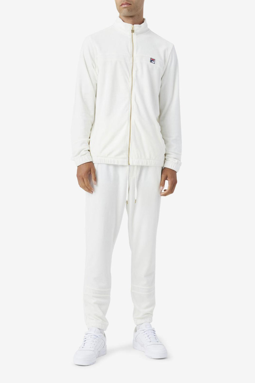 FILA Ravid Velour Jacket 172 EGRET | Men Sweatsuits &amp; Tracksuits