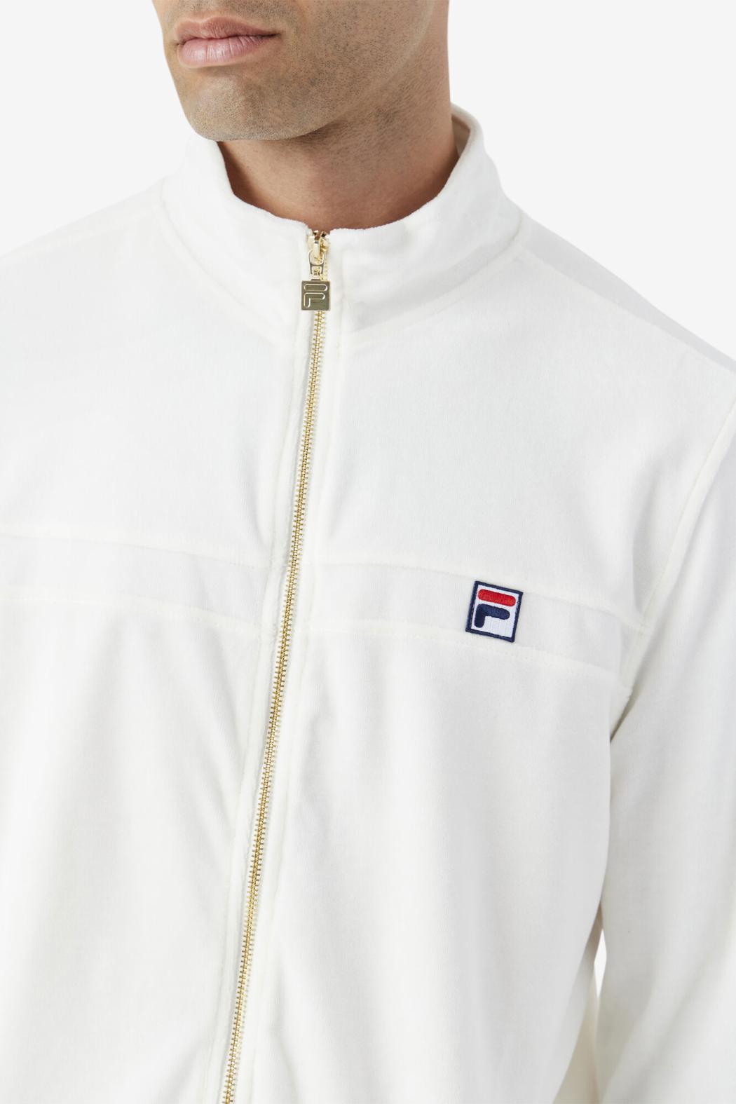 FILA Ravid Velour Jacket 172 EGRET | Men Sweatsuits &amp; Tracksuits