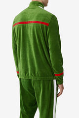FILA Ravid Velour Jacket 341 FORMAL GARDEN / WHITE / FILA RED | Men Sweaters &amp; Outerwear