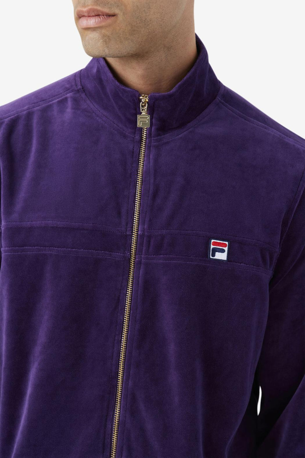 FILA Ravid Velour Jacket 581 BLACKBERRY CORDIAL | Men Sweaters &amp; Outerwear