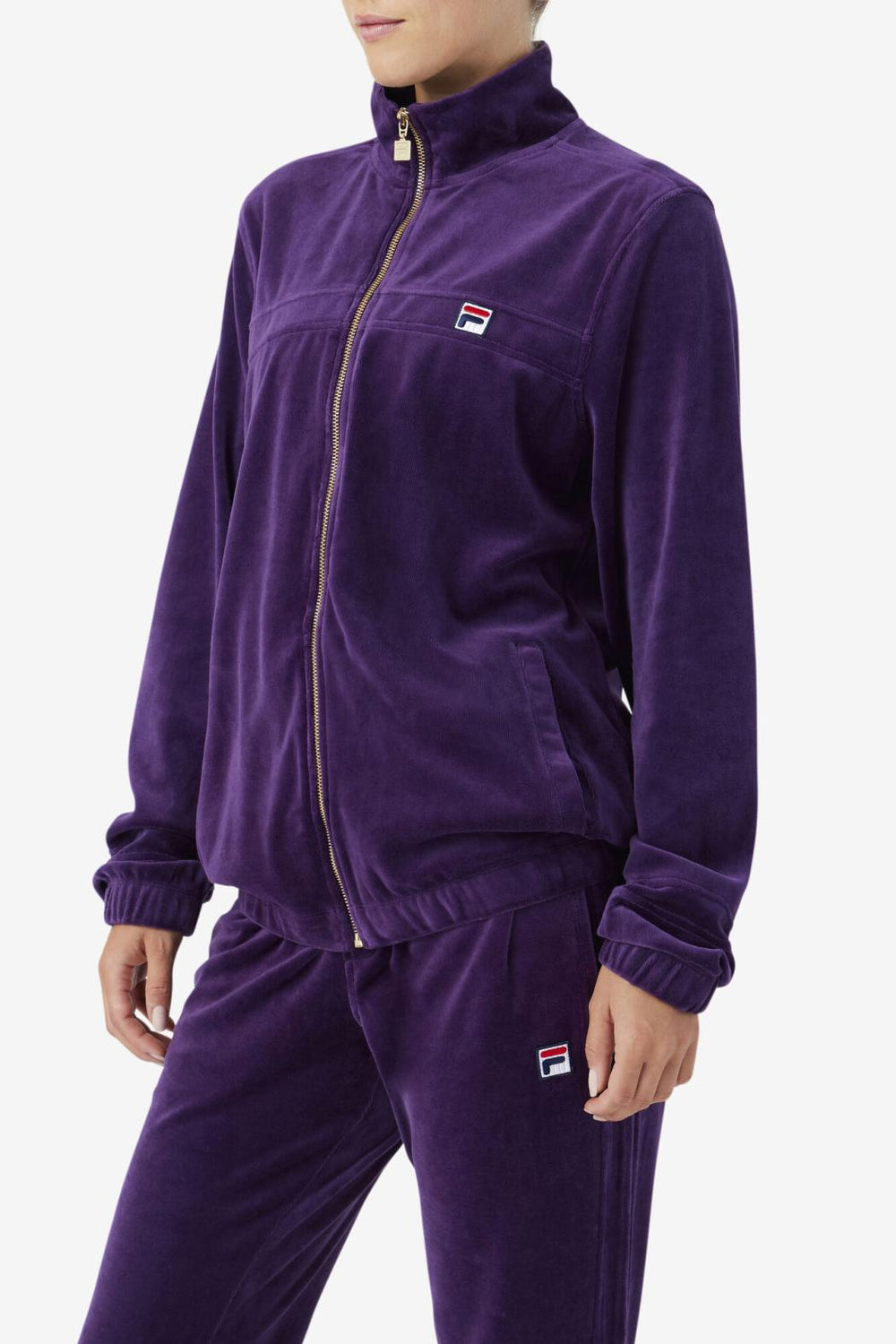 FILA Ravid Velour Jacket 581 BLACKBERRY CORDIAL | Men Sweaters &amp; Outerwear