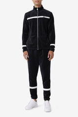 FILA Ravid Velour Pant 001 BLACK / SKYWAY / WHITE | Men Pants &amp; Shorts