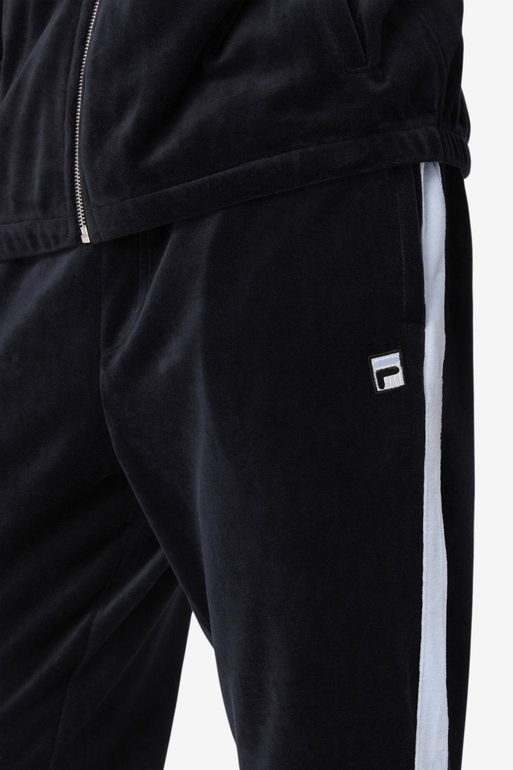 FILA Ravid Velour Pant 001 BLACK / SKYWAY / WHITE | Men Pants &amp; Shorts