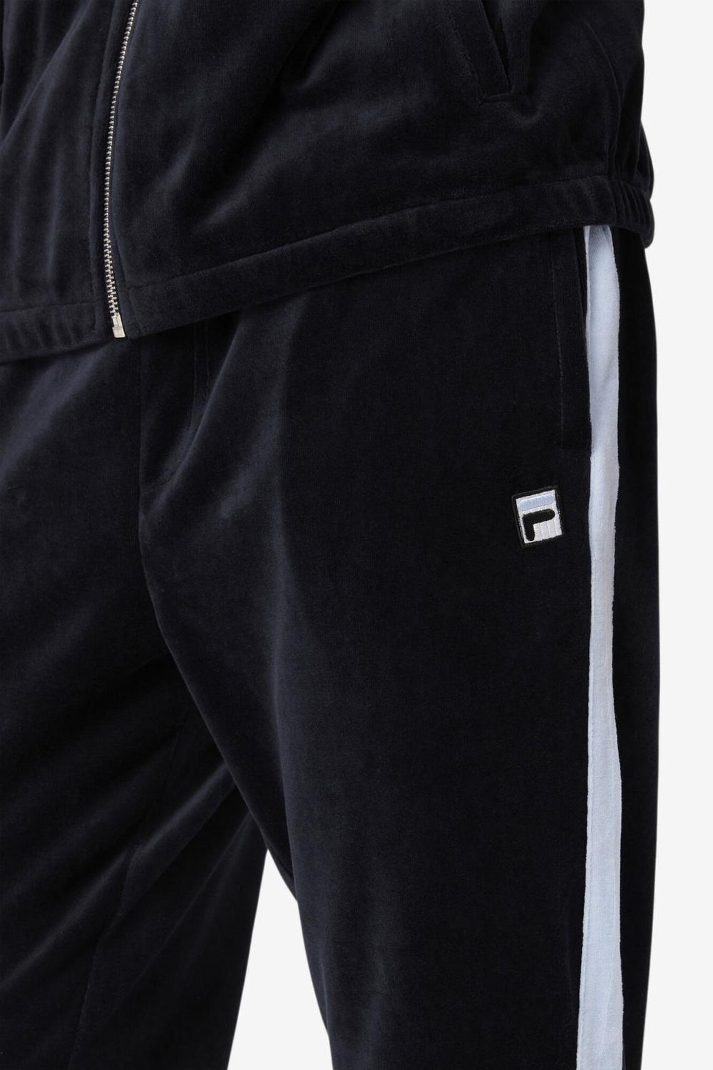FILA Ravid Velour Pant 001 BLACK / SKYWAY / WHITE | Men Pants &amp; Shorts
