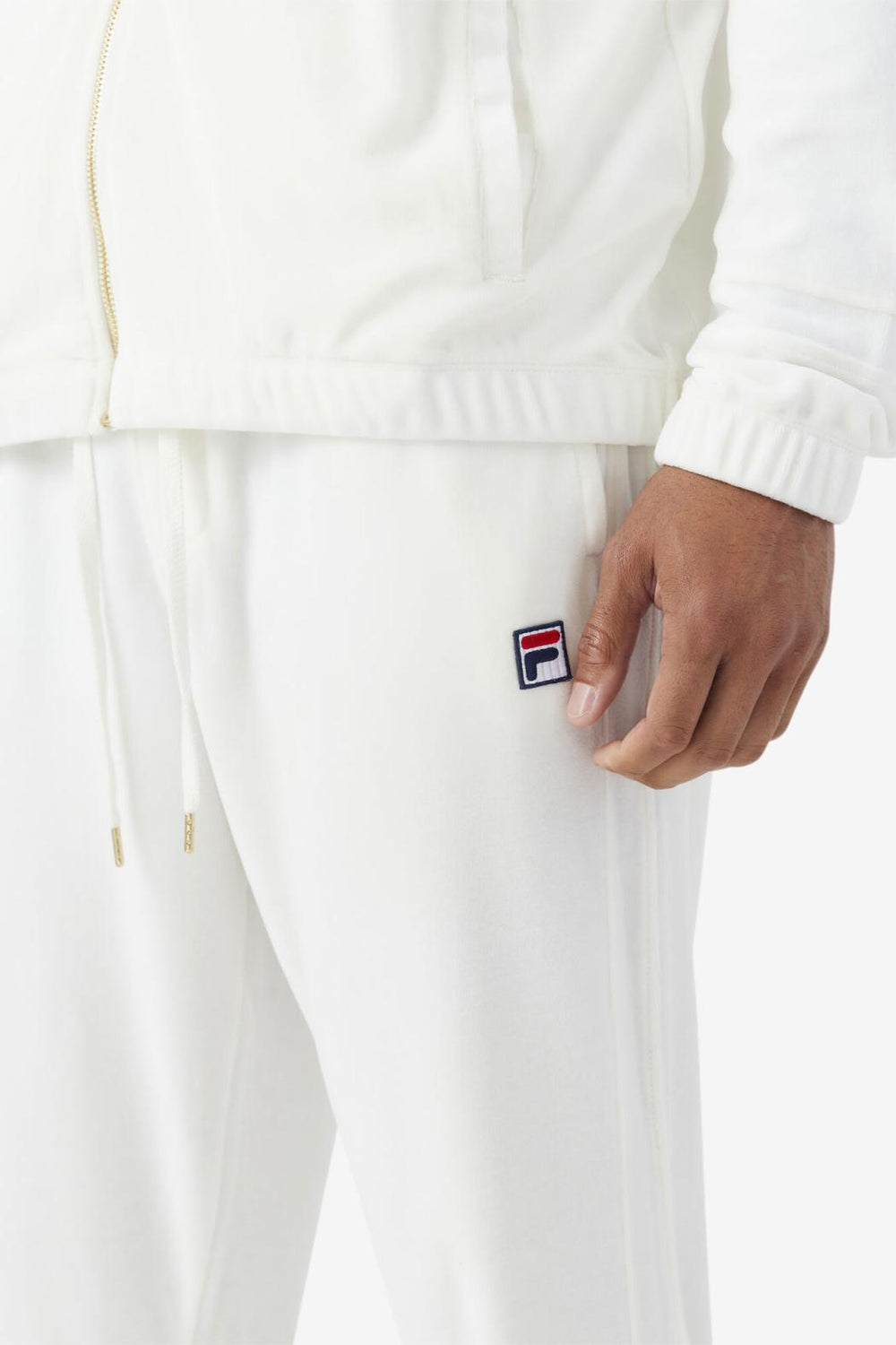 FILA Ravid Velour Pant 172 EGRET | Men Pants &amp; Shorts