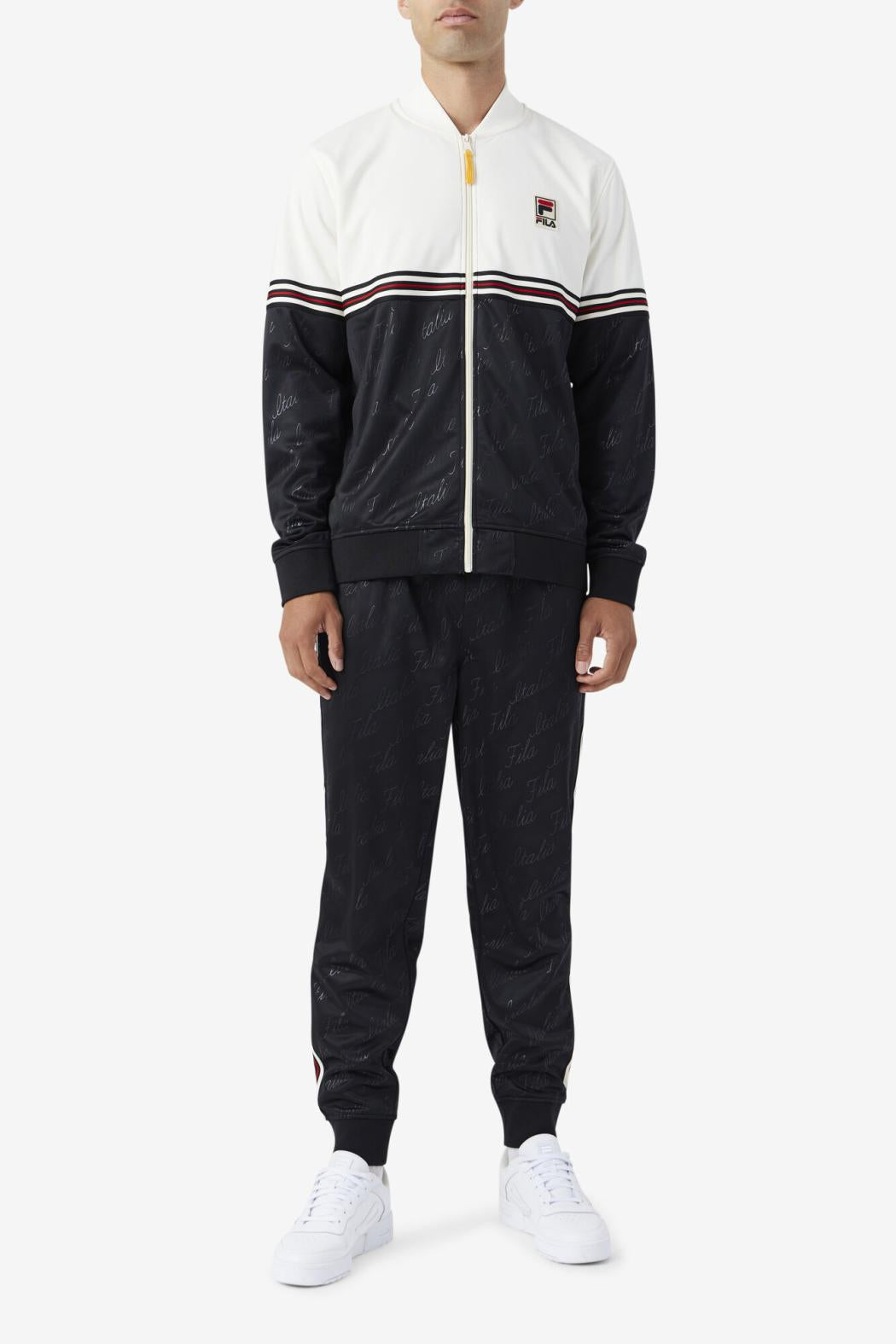 FILA Ridd Track Pant 001 BLACK / GARDENIA / RADIANT YELLOW | Men Sweatsuits &amp; Tracksuits
