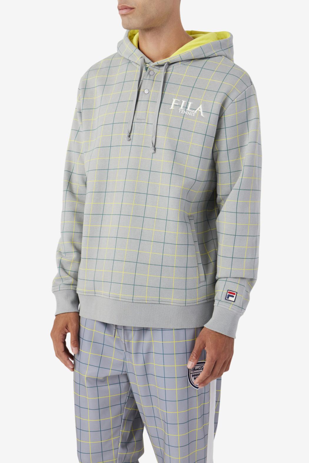 FILA Rish Hoodie 042 MONUMENT / BLAZING YELLOW / JUNE BUG | Men Sweatshirts &amp; Hoodies