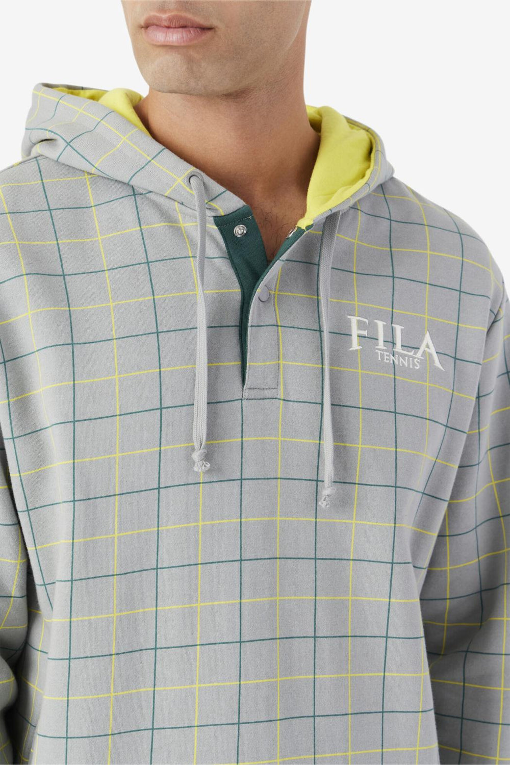 FILA Rish Hoodie 042 MONUMENT / BLAZING YELLOW / JUNE BUG | Men Sweatshirts &amp; Hoodies